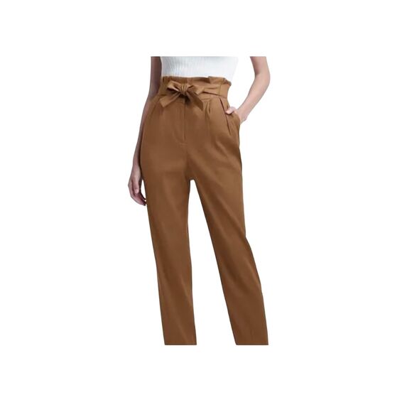 INC International Concepts Pants - INC International Concepts camel color high waist paper bag self tie belt size 8
